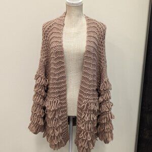 Velzera Dusty rose crochet sweater Size L/XL
